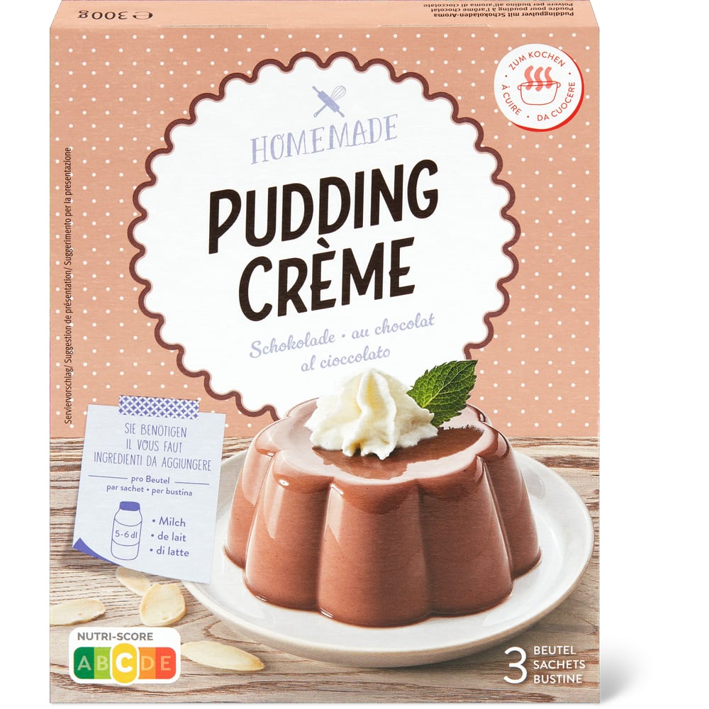 Homemade Pudding Crème Schokolade