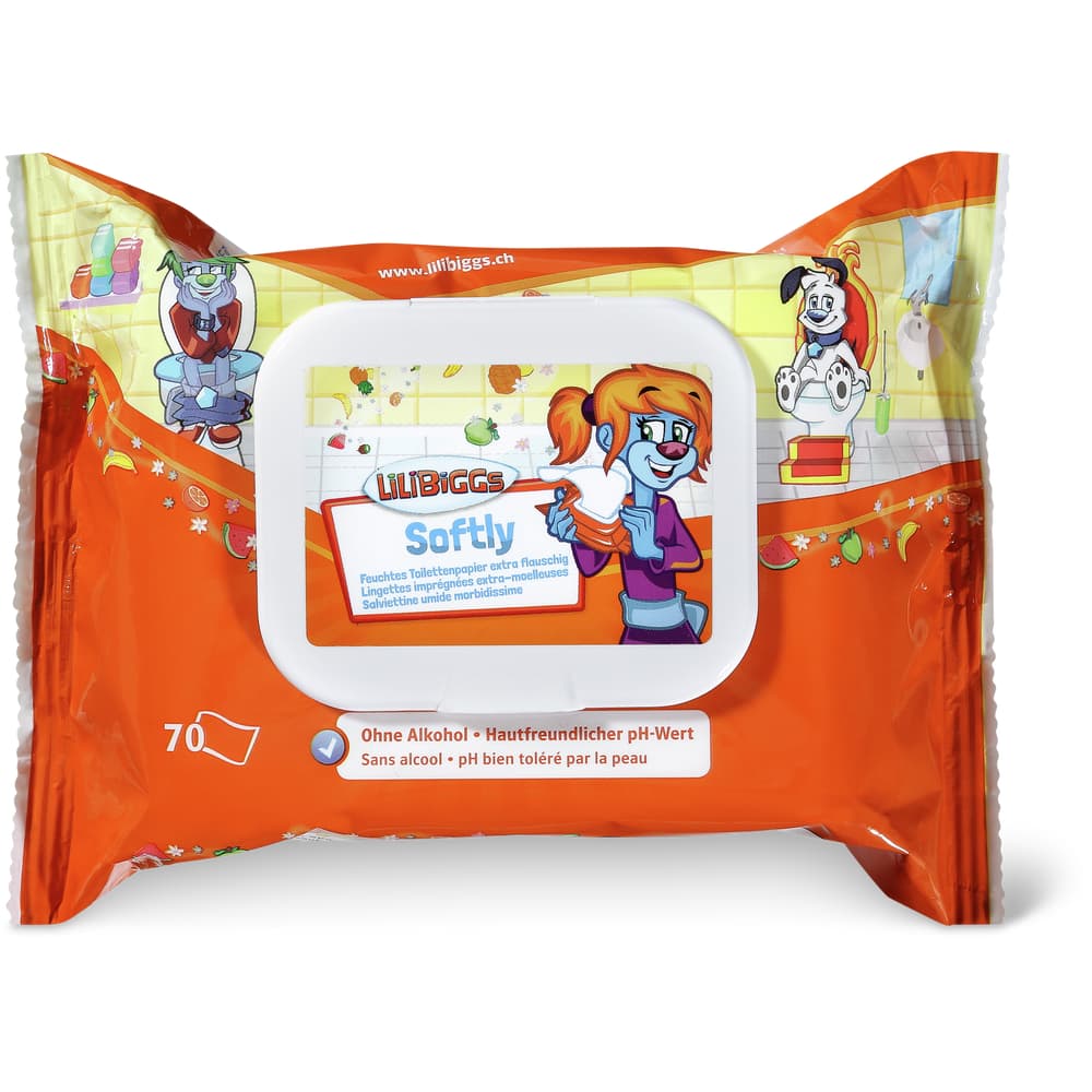 Lilibiggs Feuchttücher für Kinder Softly
