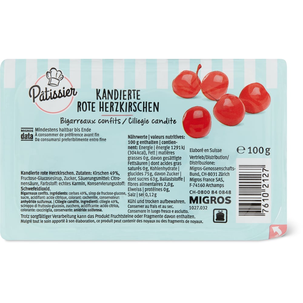 Patissier Kandierte rote Herzkirschen