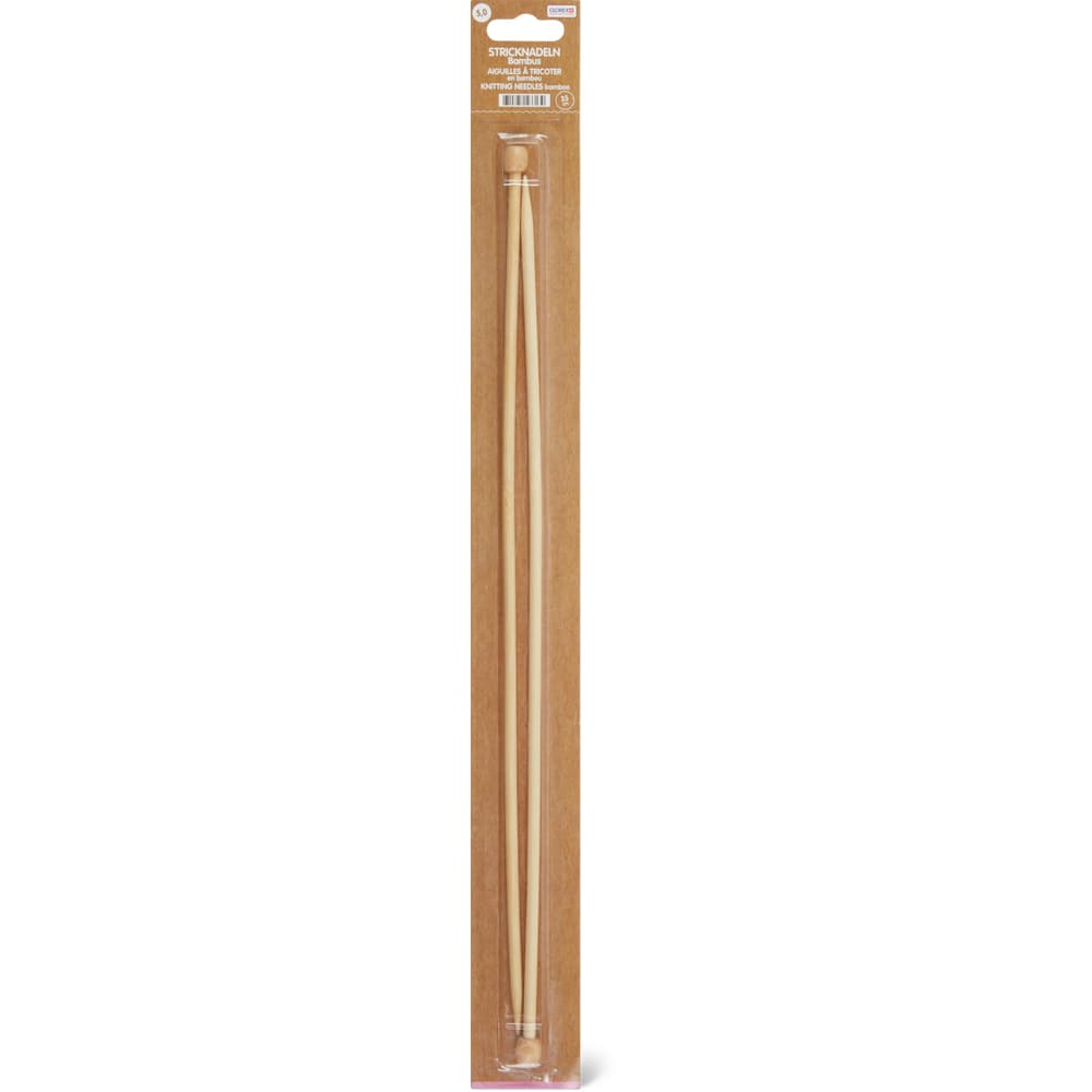Glorex Hobby Time  Stricknadeln Bambus  5.0 mm, 35 cm  Migros