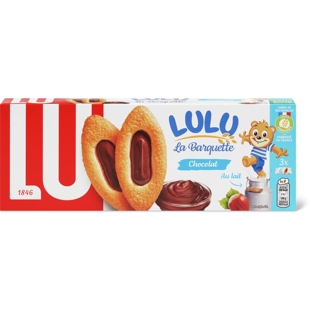 LU Barquette Zartes Biscuit mit Schokoladenfüllung