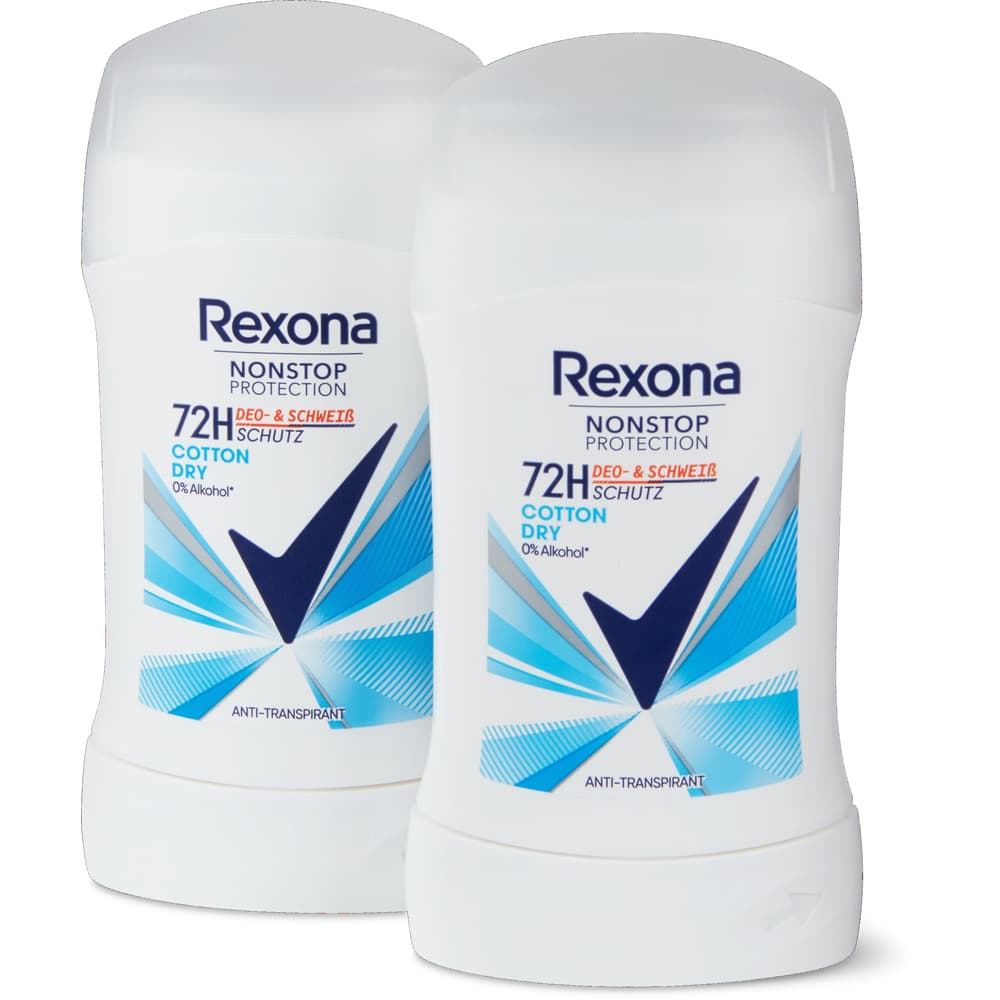 Rexona Deo Stick Cotton Dry 72h, 0% Alkohol, Anti-Transpirant