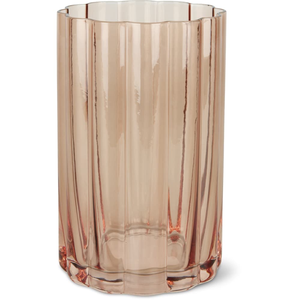 Migros Kitchen & Co. Wasserglas Longdrink Wellenoptik braun, 40cl