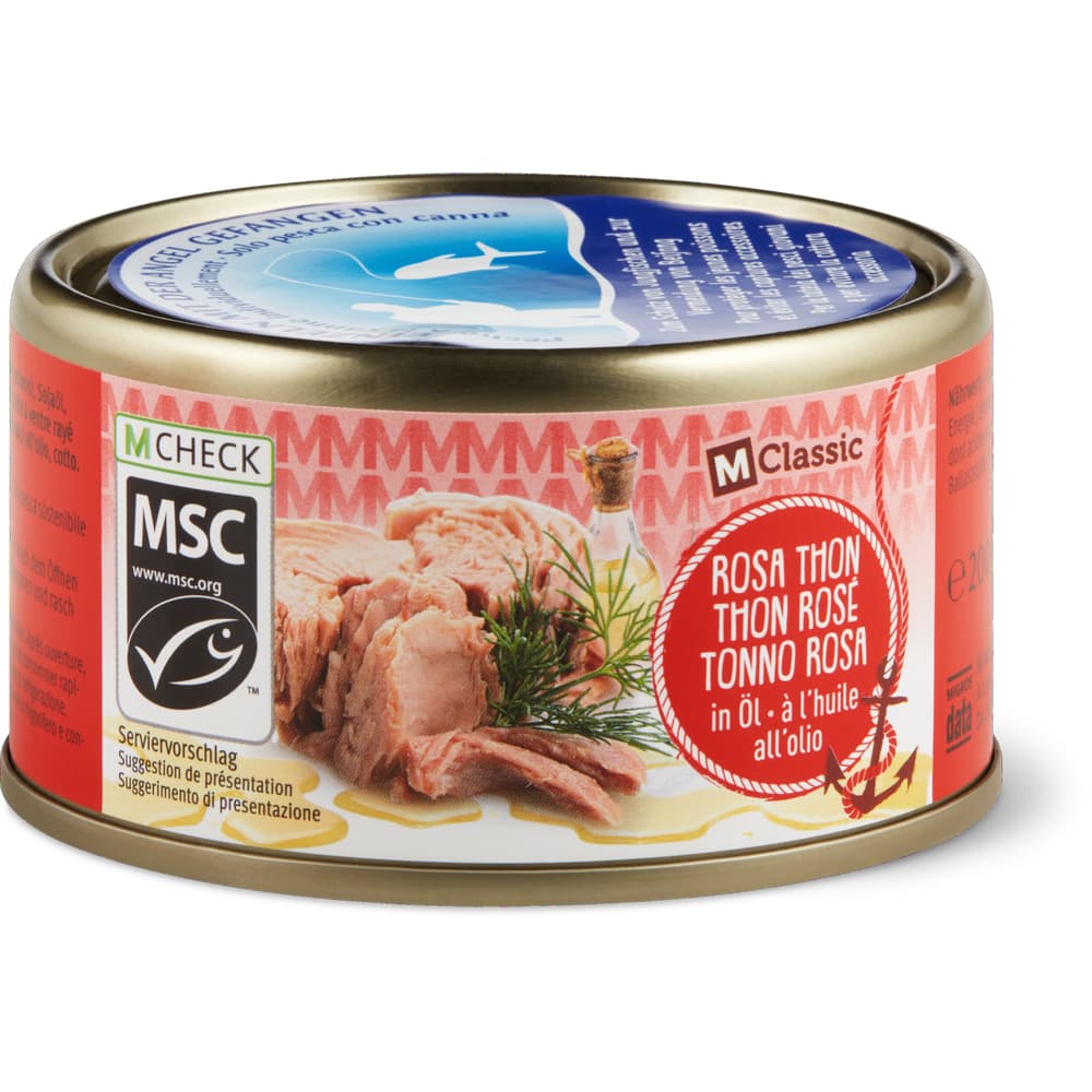 Migros Rosa Thunfisch MSC in Soja Öl