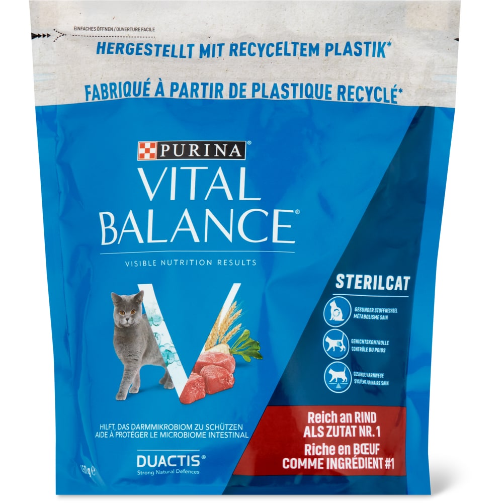 Vital Balance Sterilcat Trockenfutter für Katzen Rind & Weizen