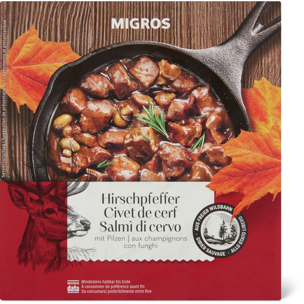 Migros Hirschpfeffer gekocht