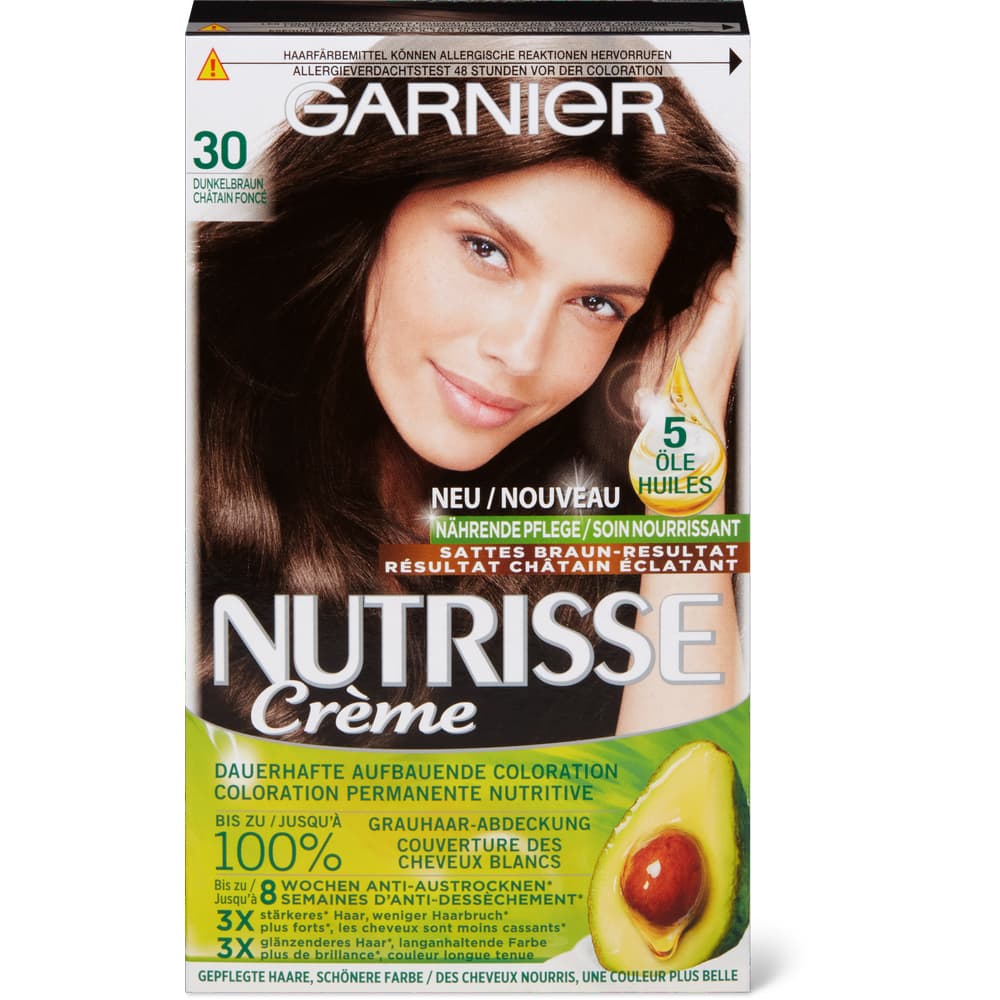 Garnier Nutrisse Crème Dauerhafte Haarfarbe 30 Dunkelbraun
