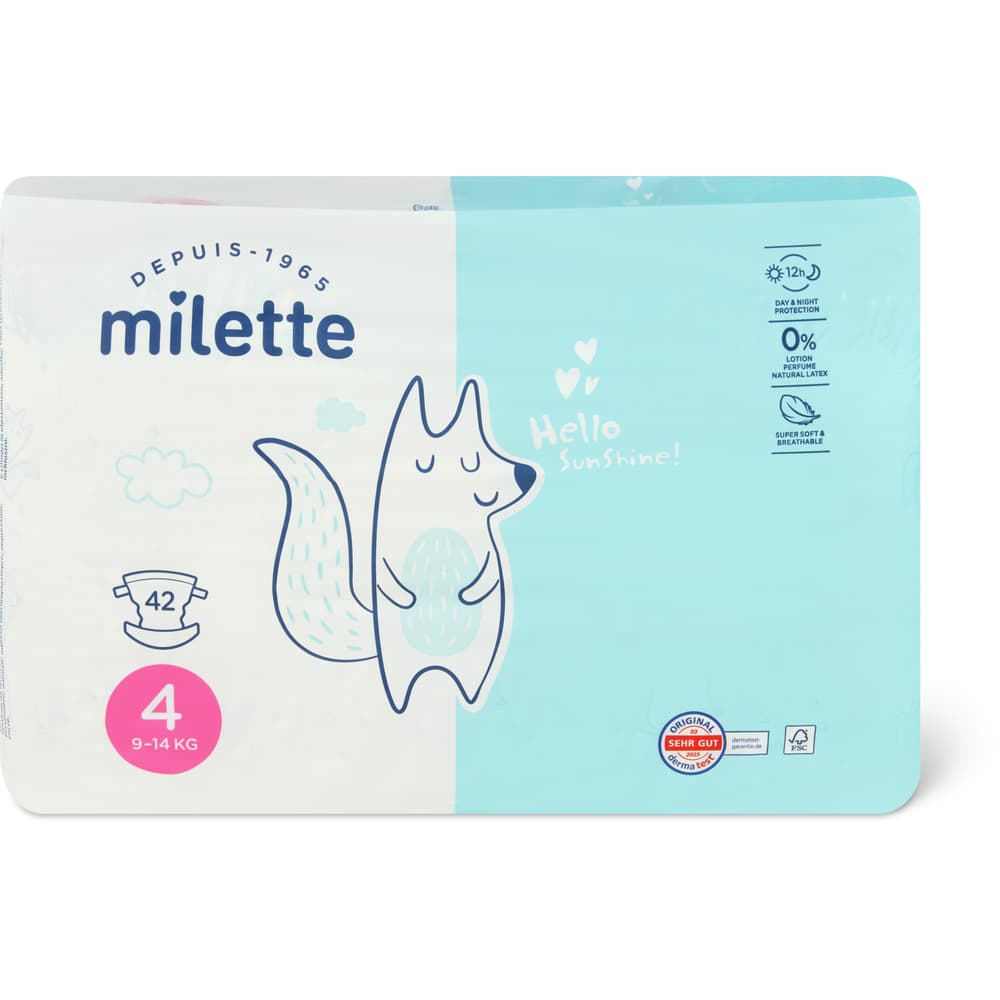Milette Baby Care Windeln Grösse 4, 9-14kg
