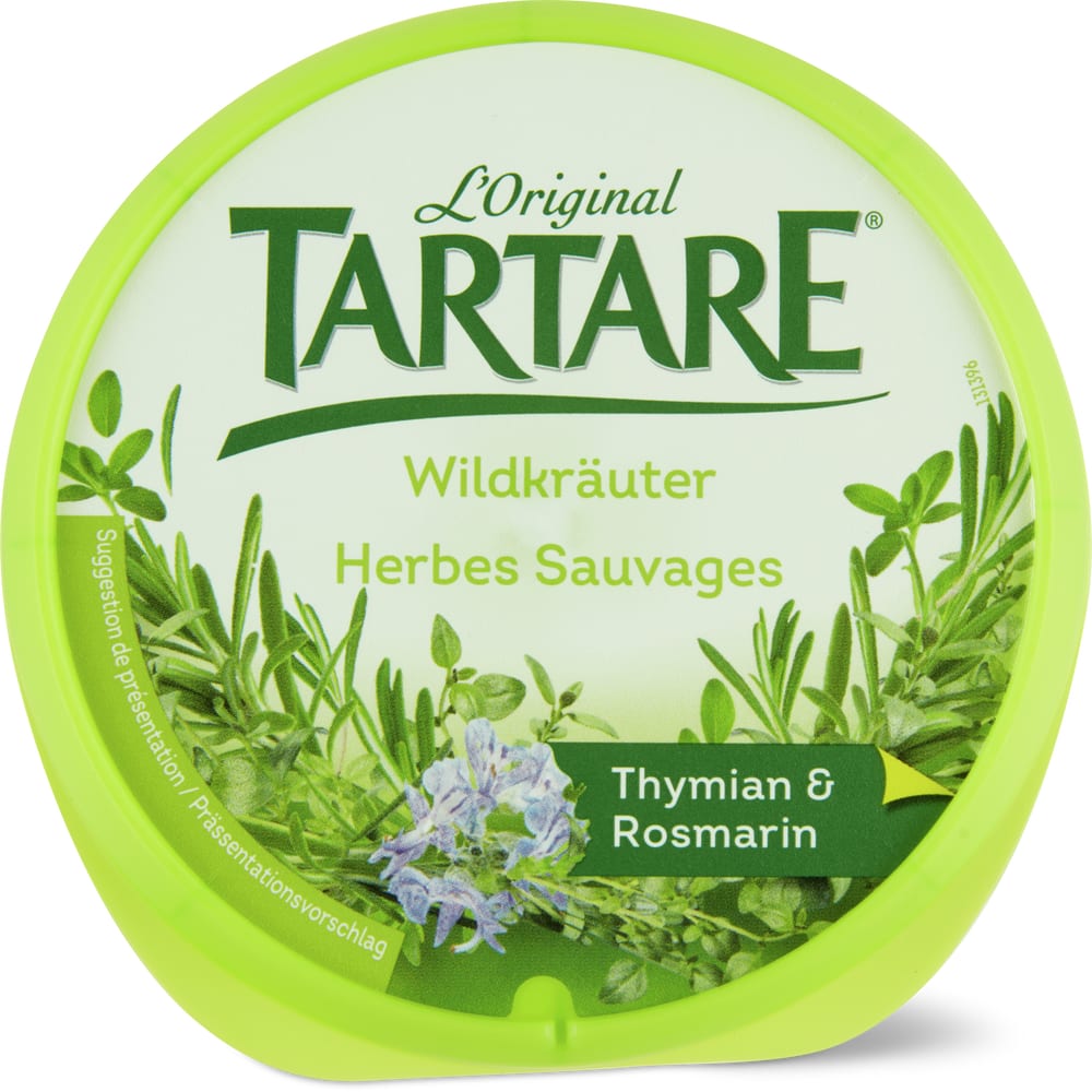 Tartare L'Original Französischer Doppelrahm-Frischkäse mit Wildkräuter, aus pasteurisierter Milch Wildkräuter