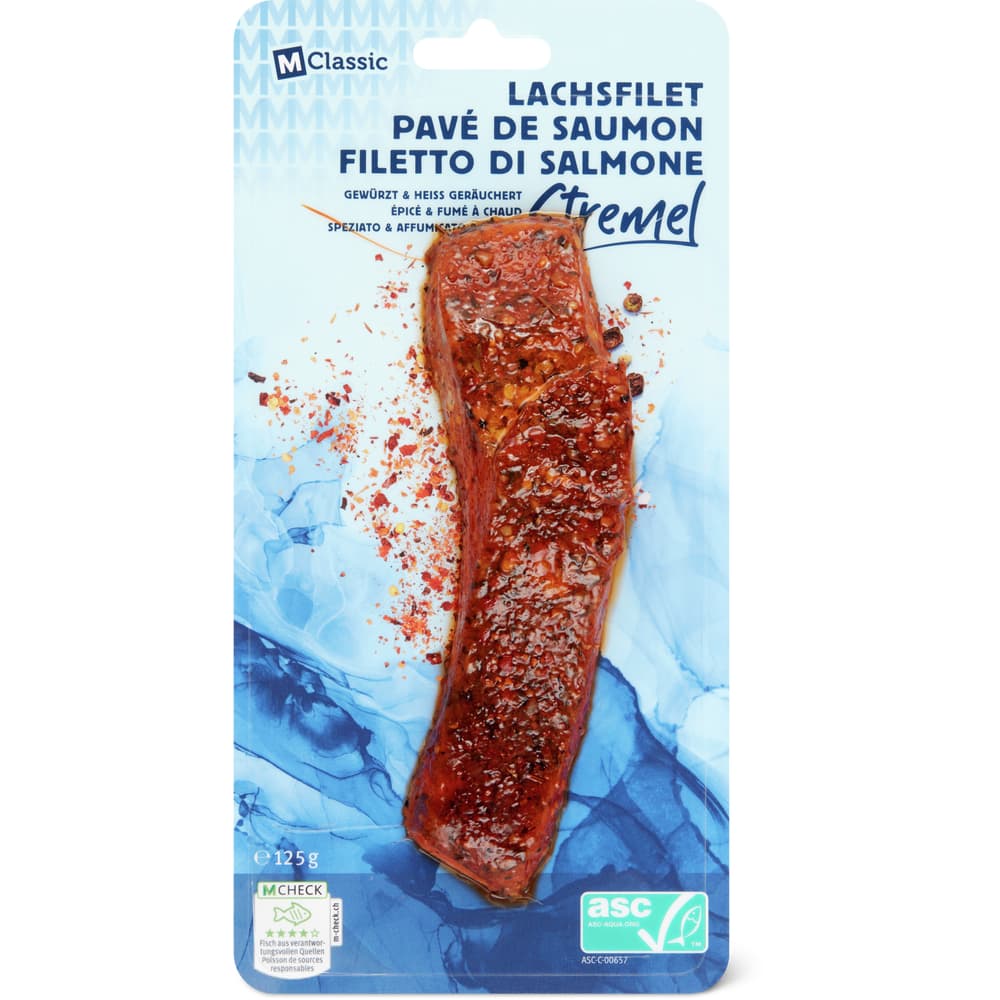 M-Classic ASC Lachsfilet Stremel gewürzt & heiss geräuchert