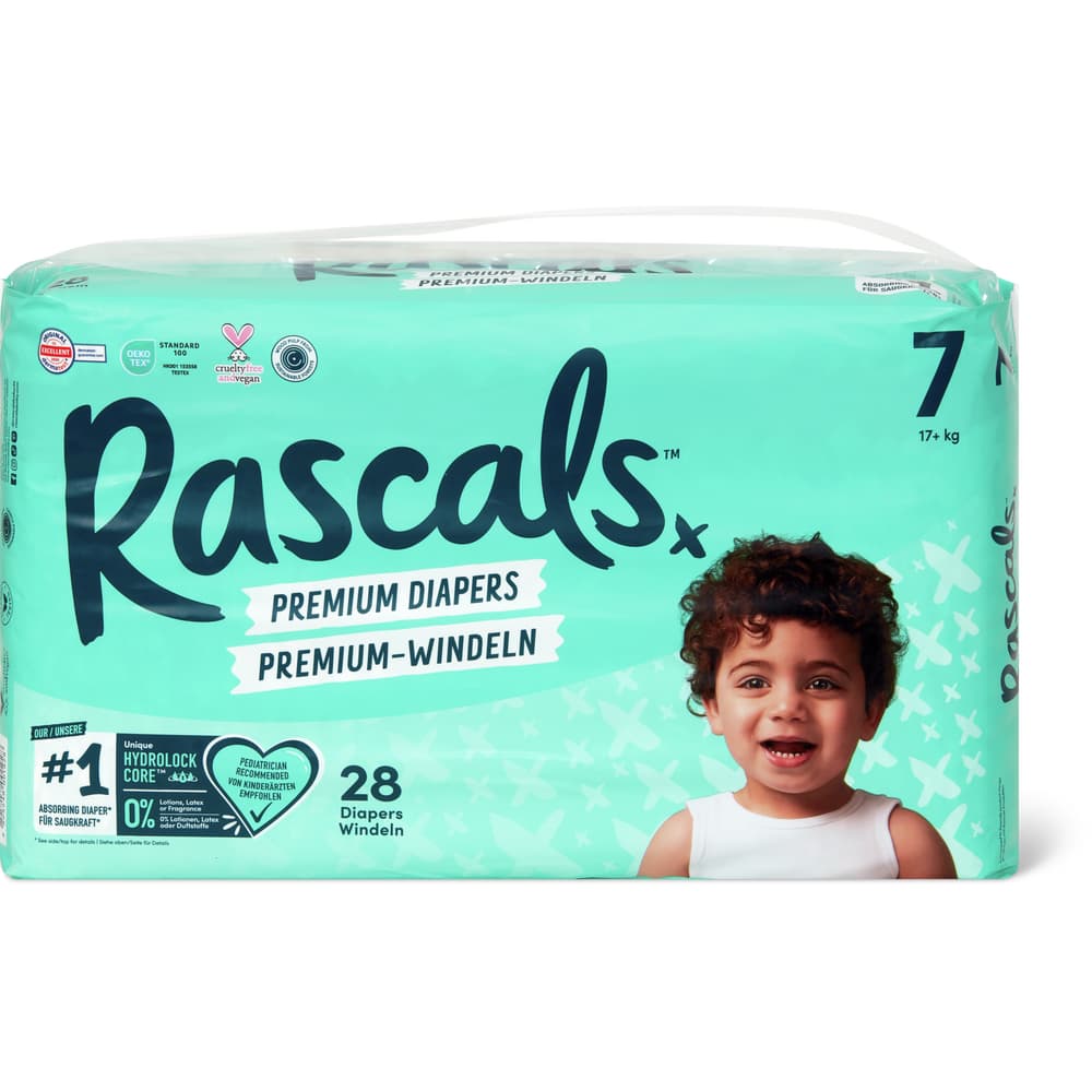 Rascal+Friends Premium Windeln Grösse 7, +17kg