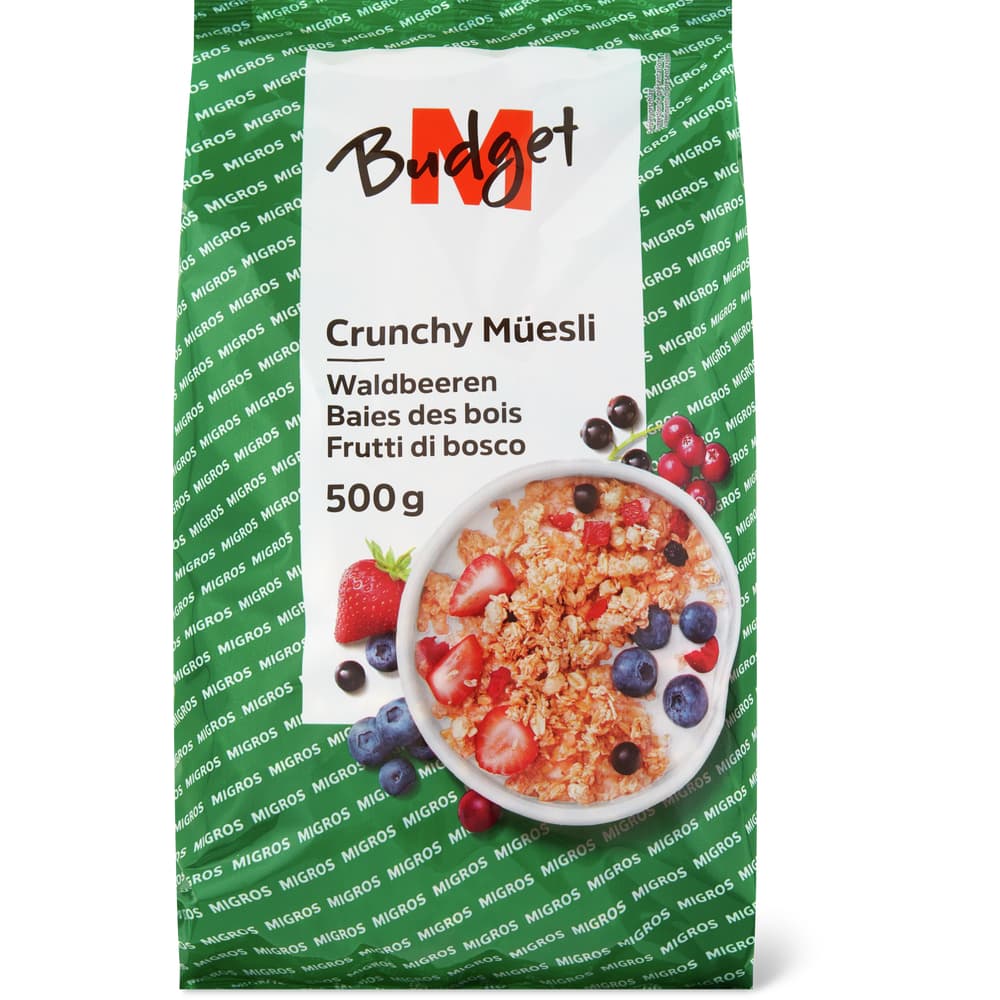 M-Budget Knabbermüesli mit Waldbeeren