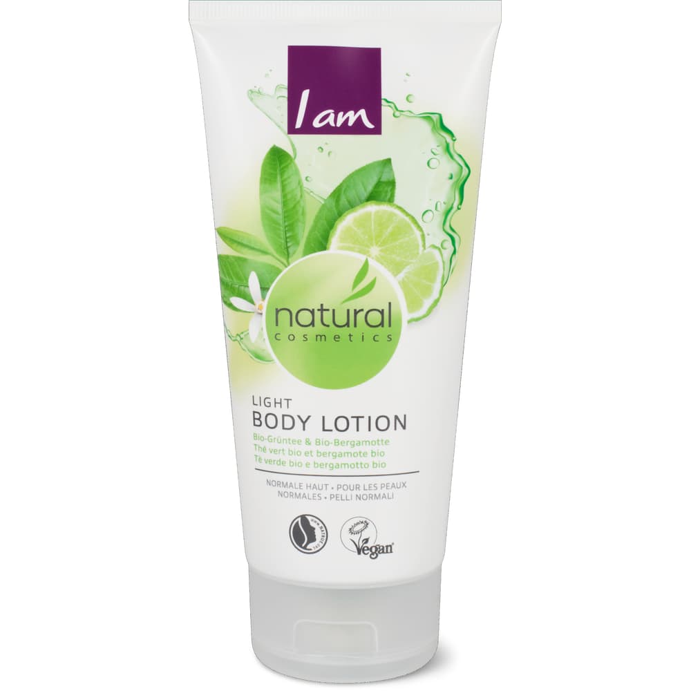 I am natural cosmetics light Bodylotion Grüntee & Bergamotte