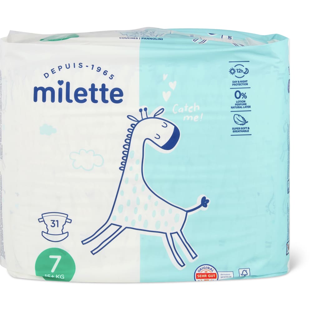 Milette Baby Care Windeln Grösse 7, +15kg