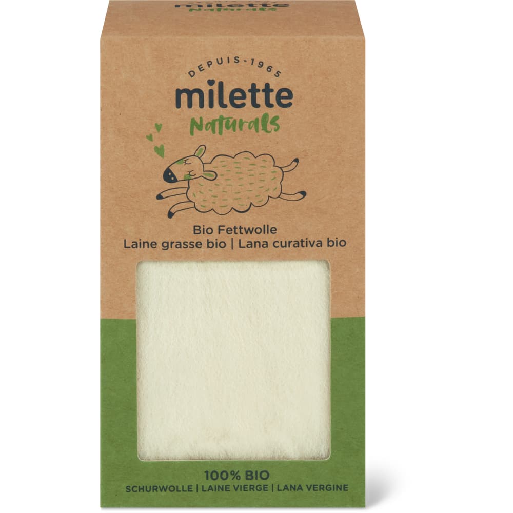 Milette Naturals Baby Fettwolle 100% Schurwolle