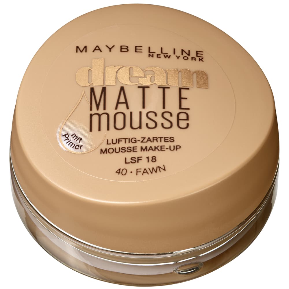 Maybelline Dream Velvet Foundation – Feuchtigkeitsspendende Mattierung, Farbe 40 Fawn, 30 Ml