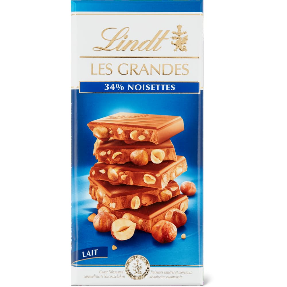 Lindt Les Grandes Lait 34% Noisettes