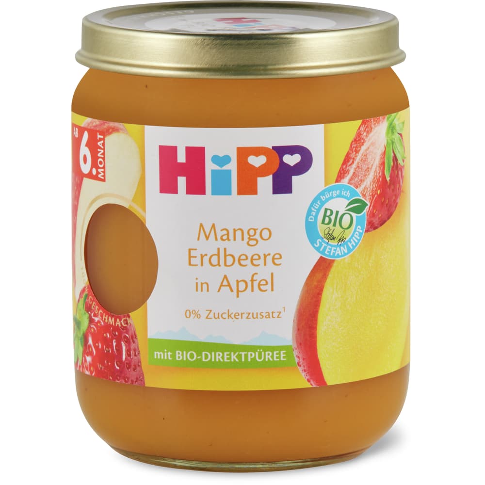 Hipp Mango & Erdbeere in Apfel Brei Bio, ab 6. Monat