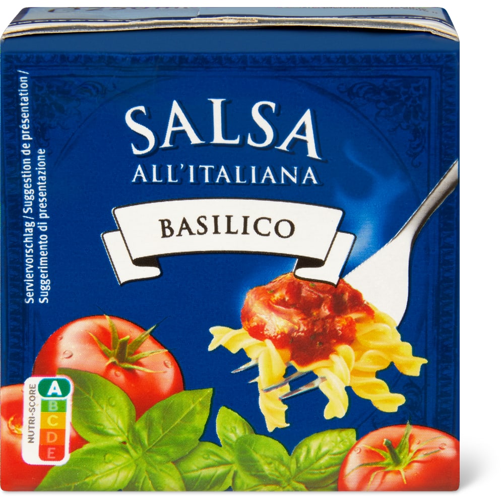 Salsa all' Italiana Tomatensauce Basilikum und Olivenöl