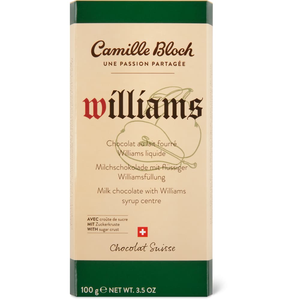 Camille Bloch Milchschokolade mit flüssiger Williamsfüllung