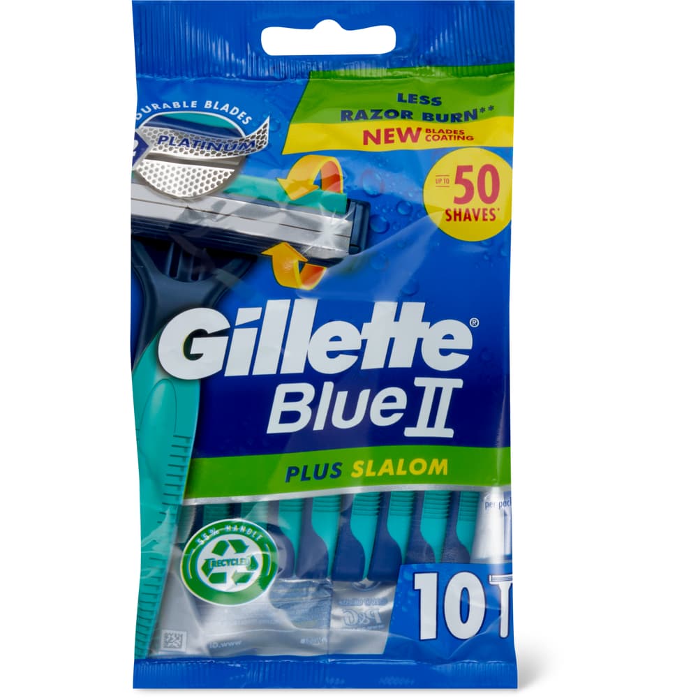 Gillette Blue II · Disposable Razors · Triple-Blade With Pivoting Head ...