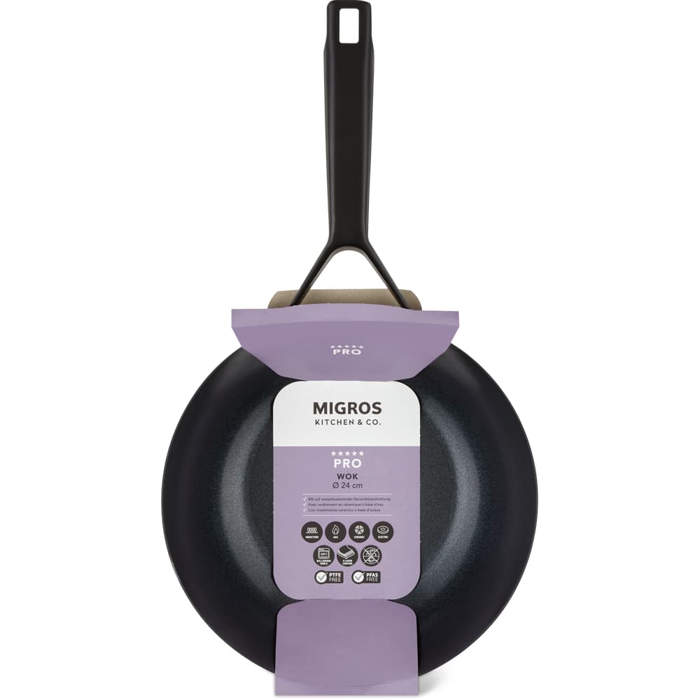 Migros Kitchen & Co. Pro Wok Ø 24 cm, schwarz