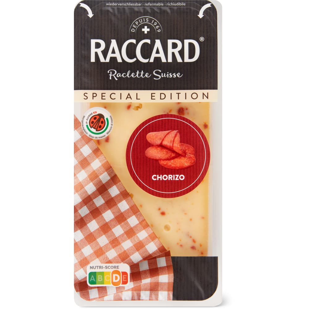 Raccard Raclette Chorizo