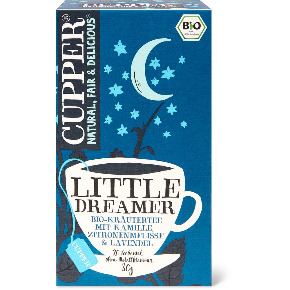 Cupper Bio Kräutertee mit Kamille, Zitronenmelisse und Lavendel