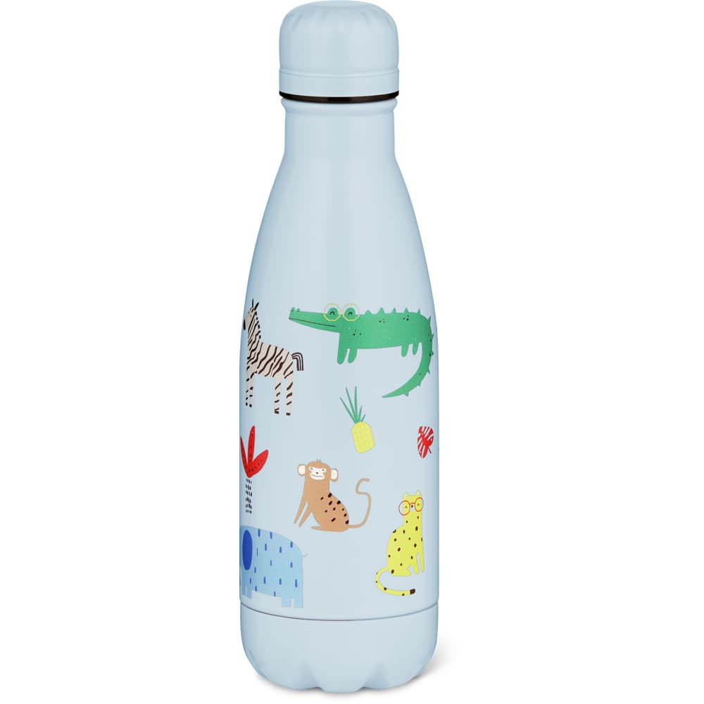 Migros Kitchen & Co. Isolierflasche Tiere, hellblau, 300ml