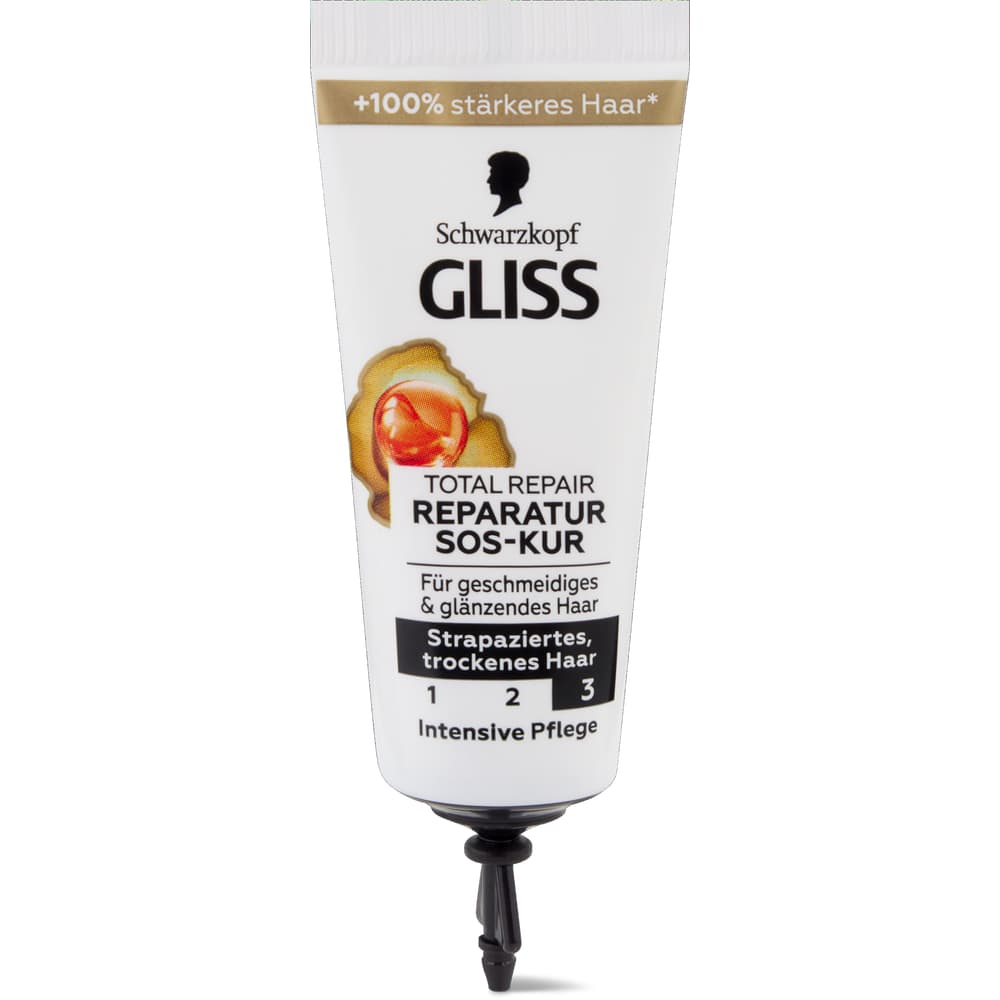 Gliss Total Repair Reparatur SOS-Kur strapaziertes, trockenes Haar