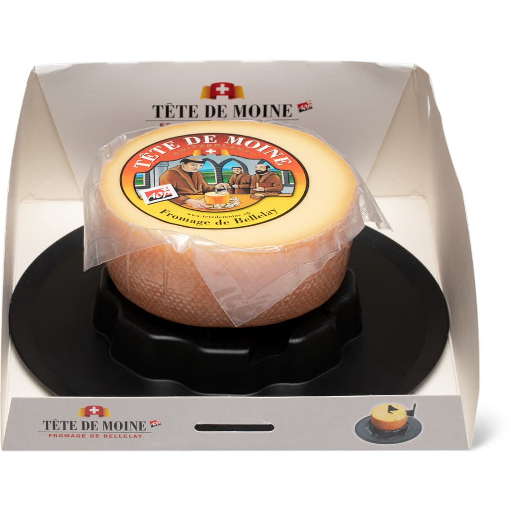 Tête de Moine Pirouette Schweizer Halbhartkäse, vollfett, mit Rohmilch hergestellt Fromage de Bellelay