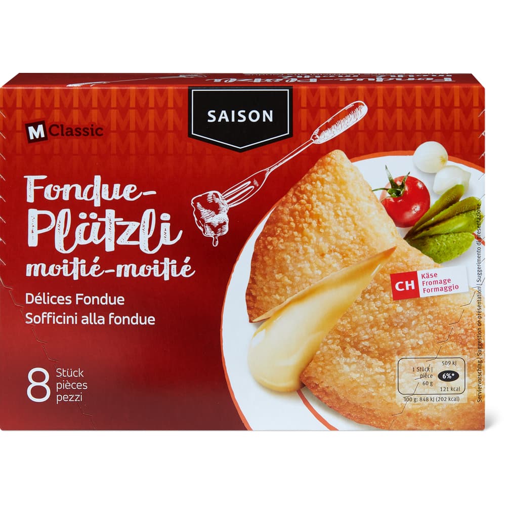 M-Classic Teigplätzli Fondue moitié-moitié