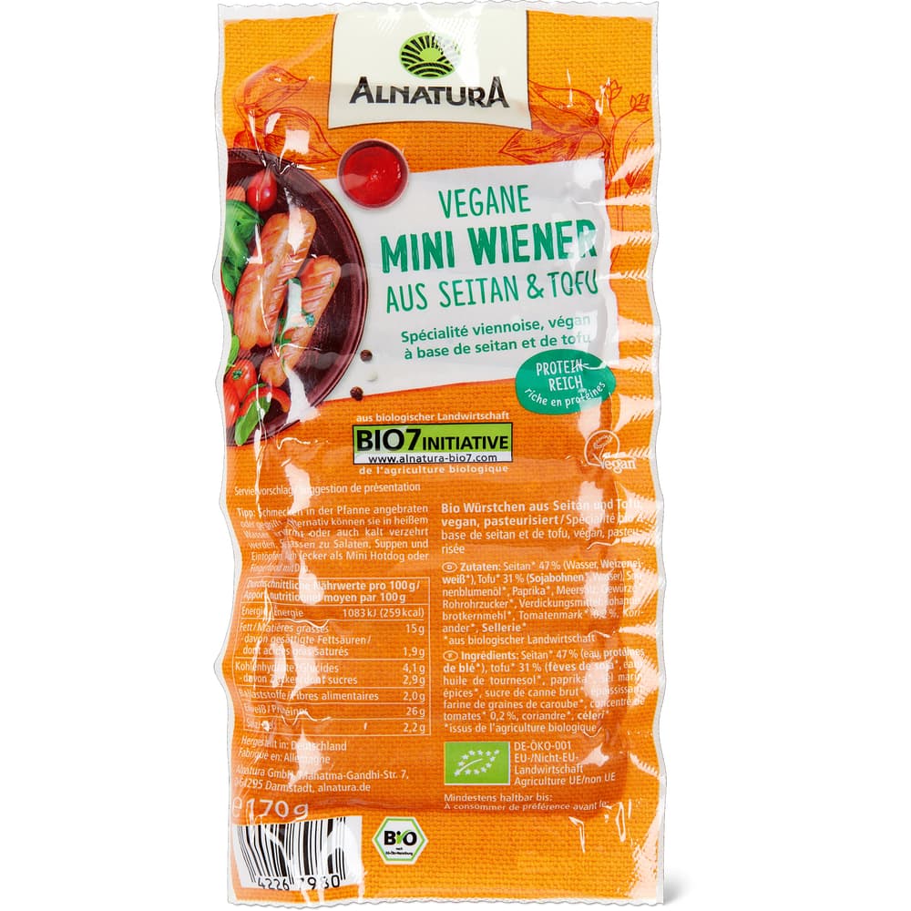 Alnatura Bio Mini Wiener Seitan & Tofu