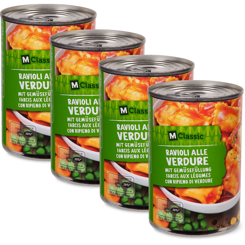 M-Classic Ravioli alle Verdure mit Gemüsefüllung