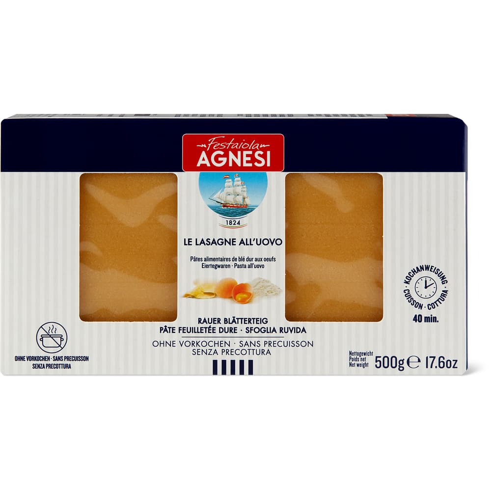 Agnesi Lasagne aus Eier
