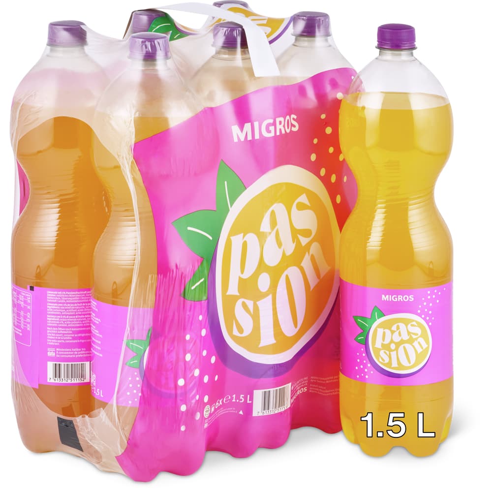 Migros Passion Kohlensäurehaltiges Tafelgetränk Passionsfrucht