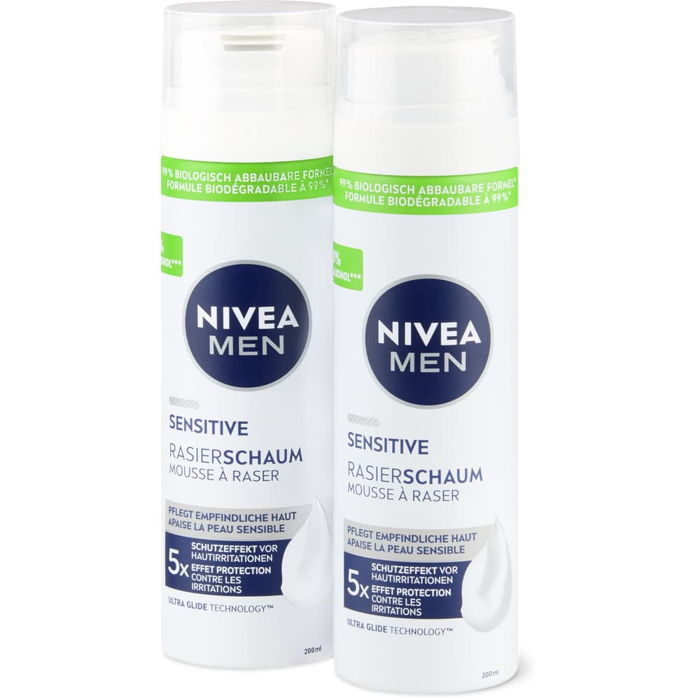 Nivea Men Sensitive Rasierschaum 0% Alkohol, Ultra Glide