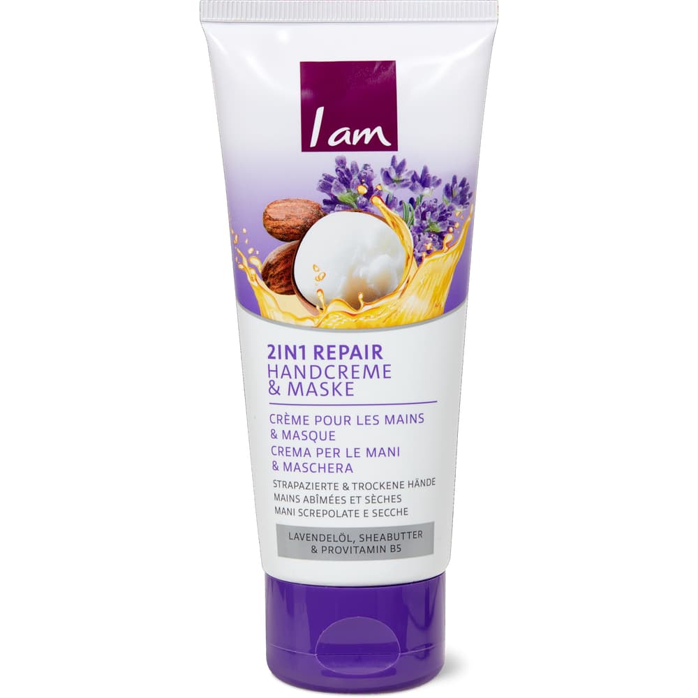 I am 2in1 Repair Handcreme & Maske Lavendelöl, Sheabutter & Provitamin B5