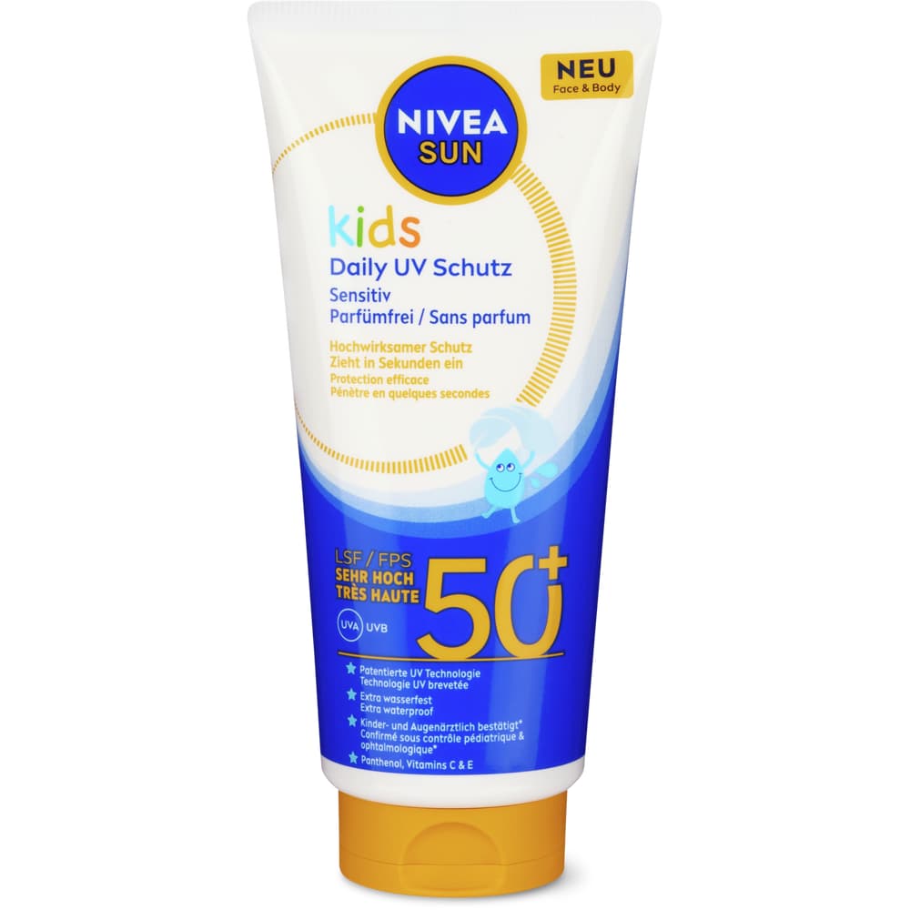 Nivea Sun Kids Daily UV Protect LSF 50+, extra wasserfest