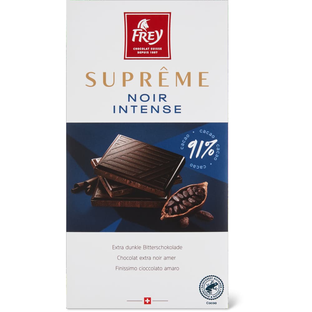 Frey Suprême Extra dunkle Schokolade 91% Kakao
