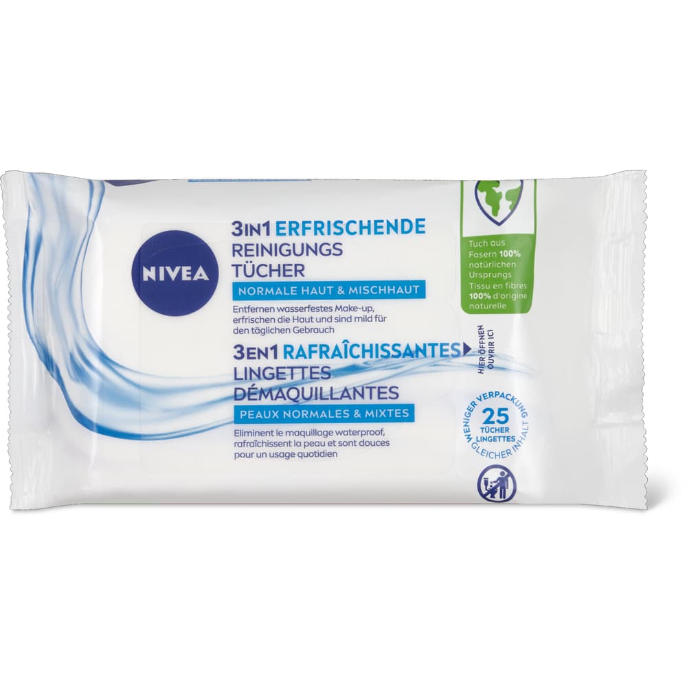Nivea Erfrischende Reinigungstücher normale Haut und Mischhaut