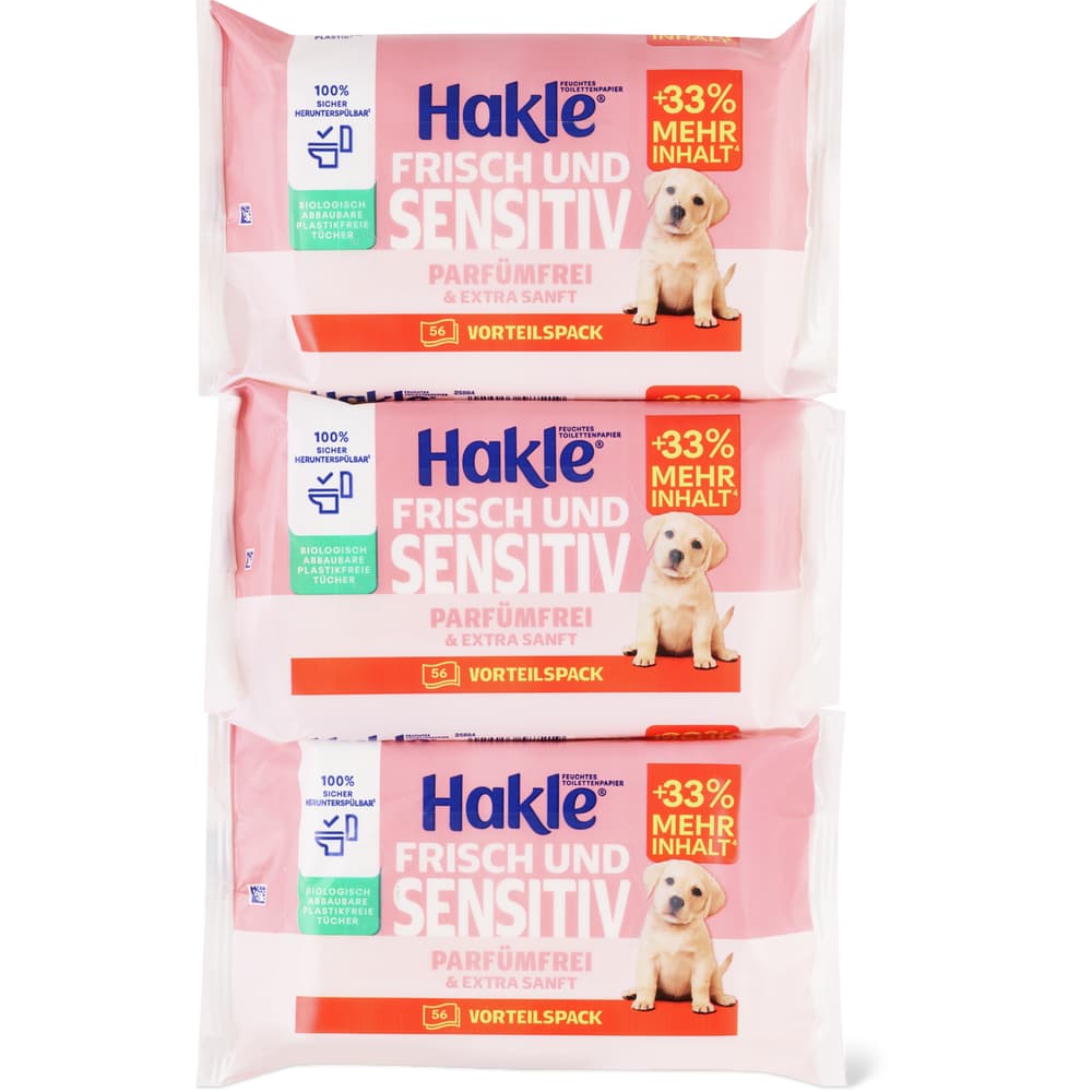 Hakle Feuchttücher Frisch & Sensitiv Trio