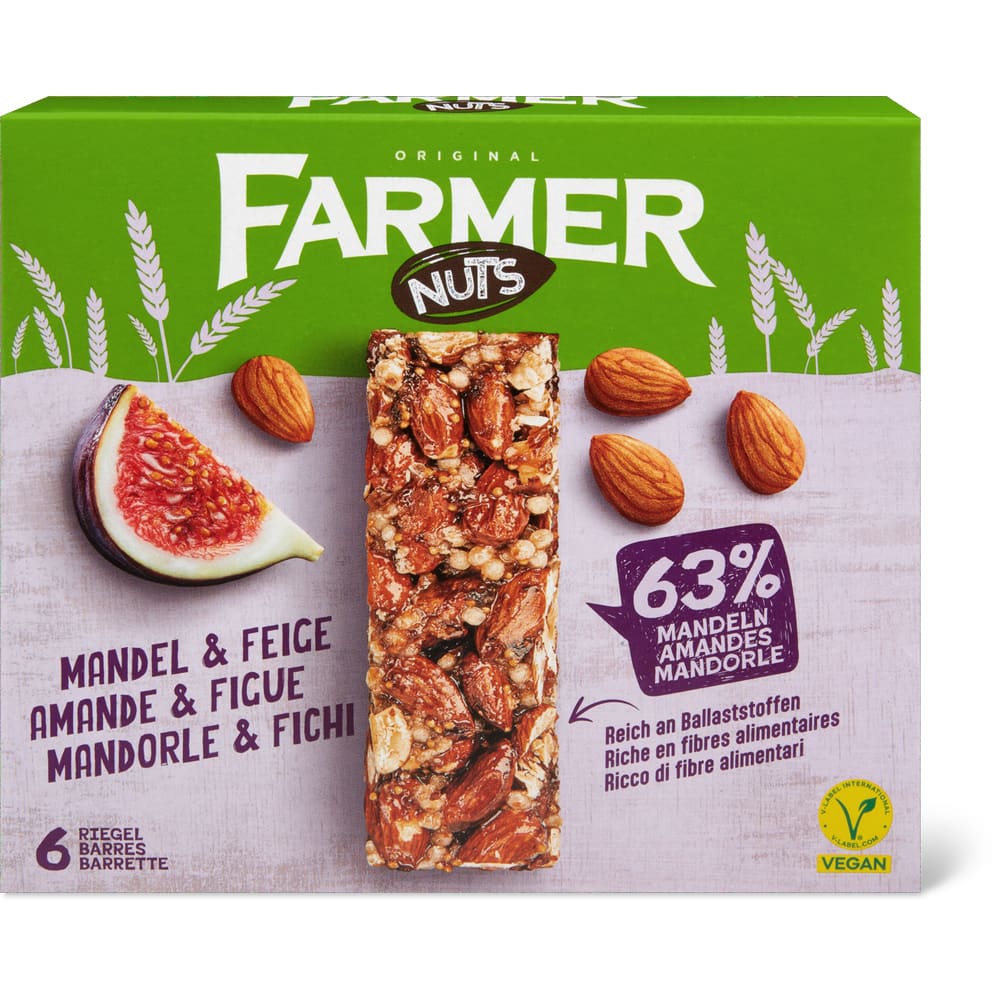 Farmer Nuts Riegel mit Mandeln und Feigen