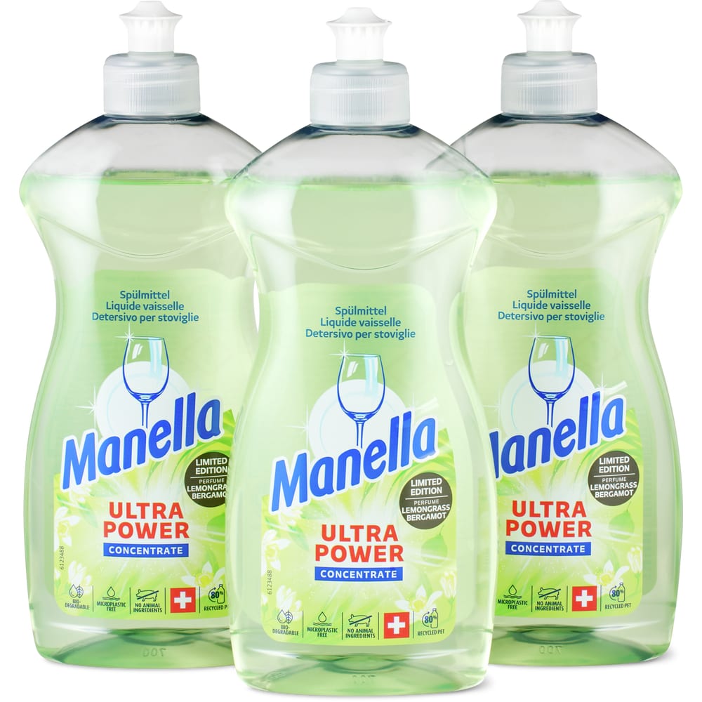 Manella Sponge Manella Ultra Power · Washing-up liquid · Lemongrass & bergamot ...