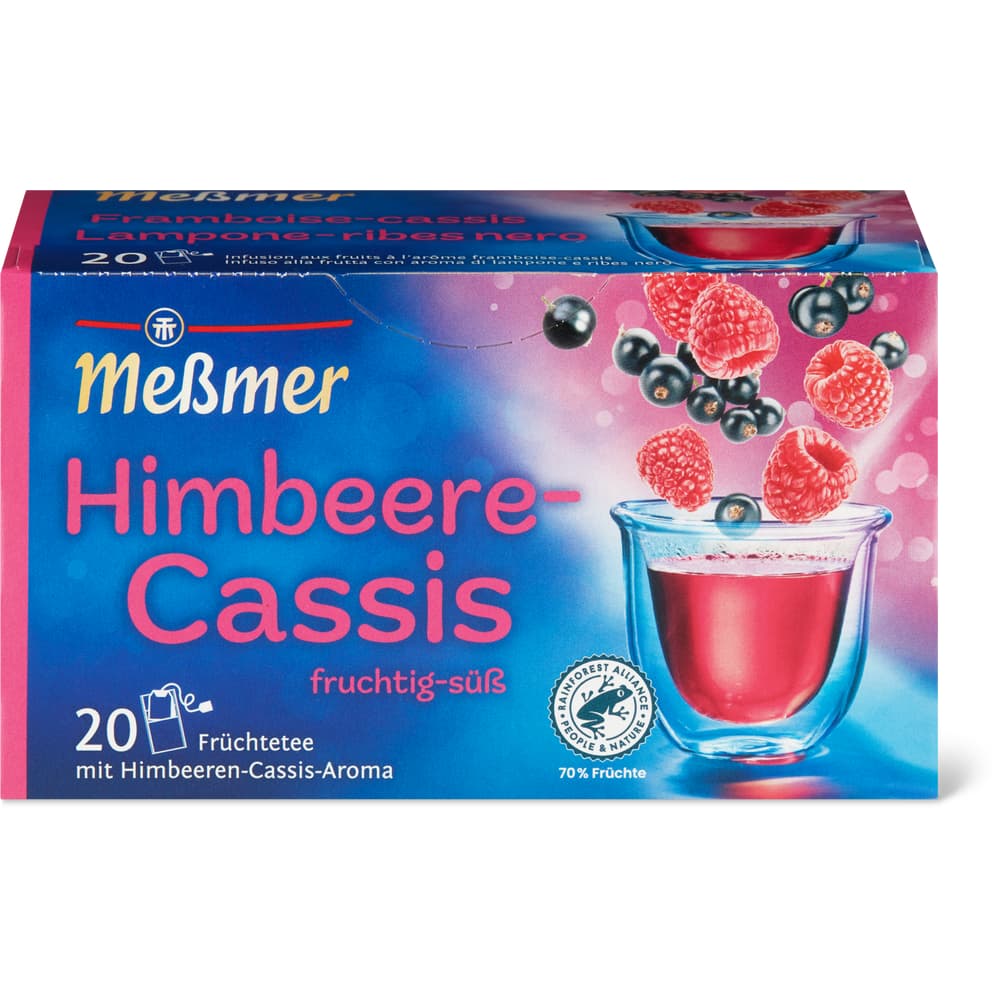 Messmer Kräuterteemischung Himbeere-Cassis Geschmack