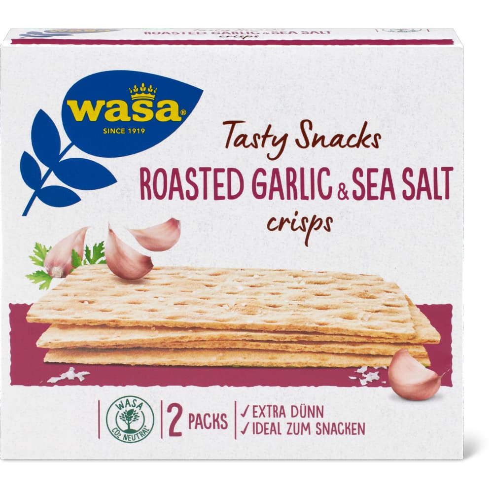 Wasa Knuspriges Brot Knoblauch & Meersalz