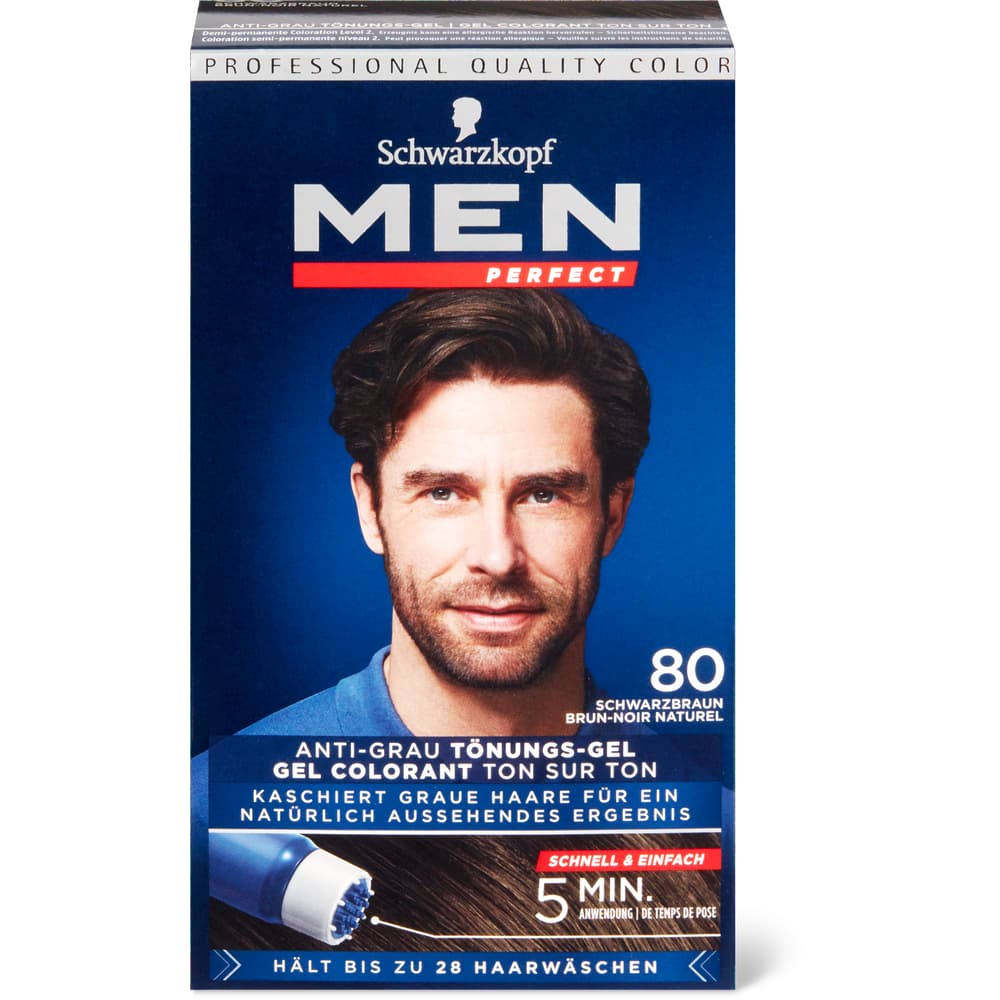 Schwarzkopf Men Perfect Tönungsgel 80 Schwarzbraun