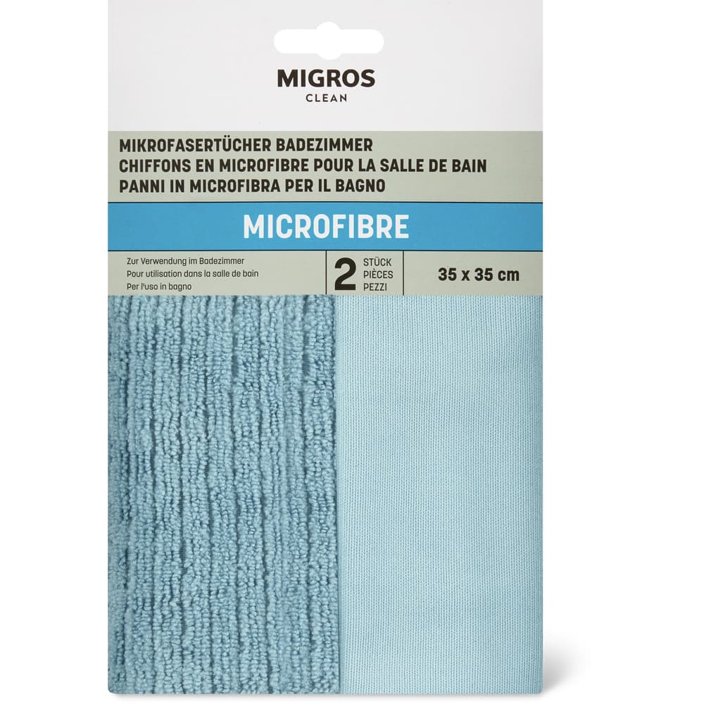 Migros Clean Microfaser-Reinigungstücher 35 x 35 cm, Badezimmer