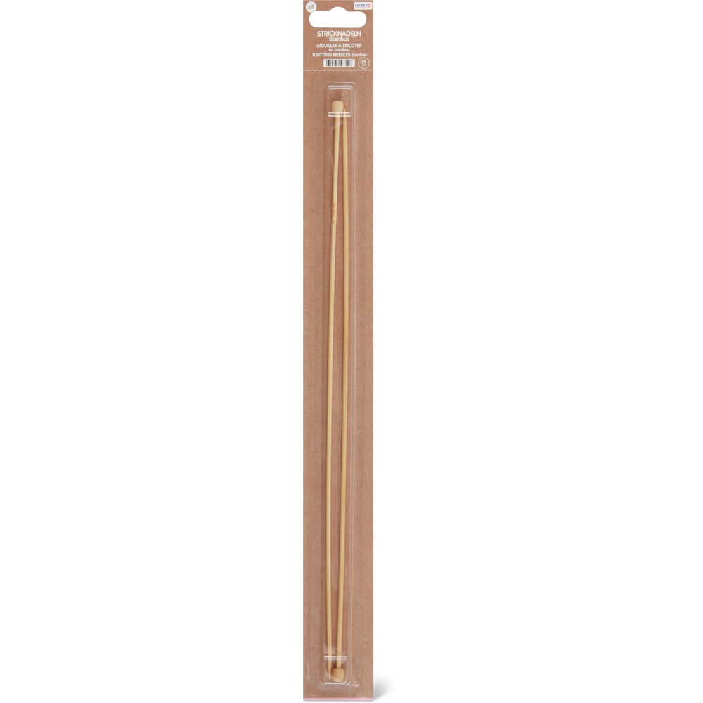 Glorex Hobby Time  Stricknadeln Bambus  3.0 mm, 35 cm  Migros