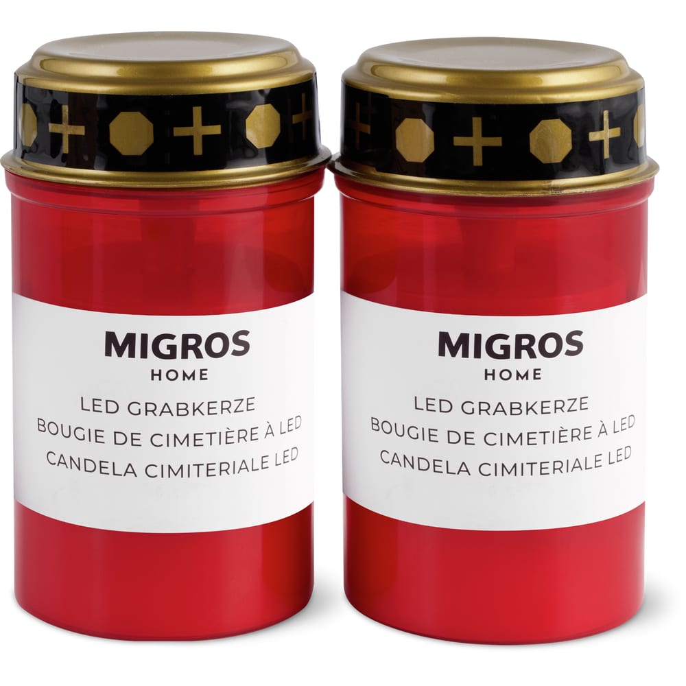 Migros Home Grabkerze elektrisch rot